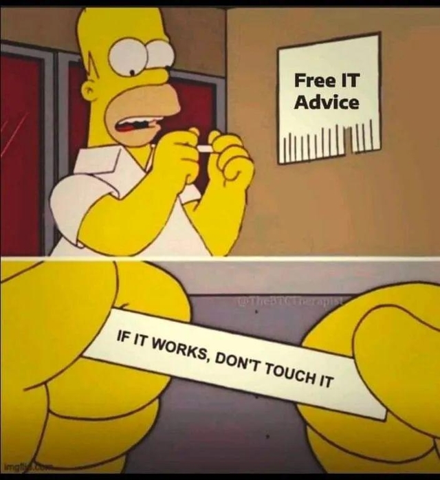 free IT advice, if it works...