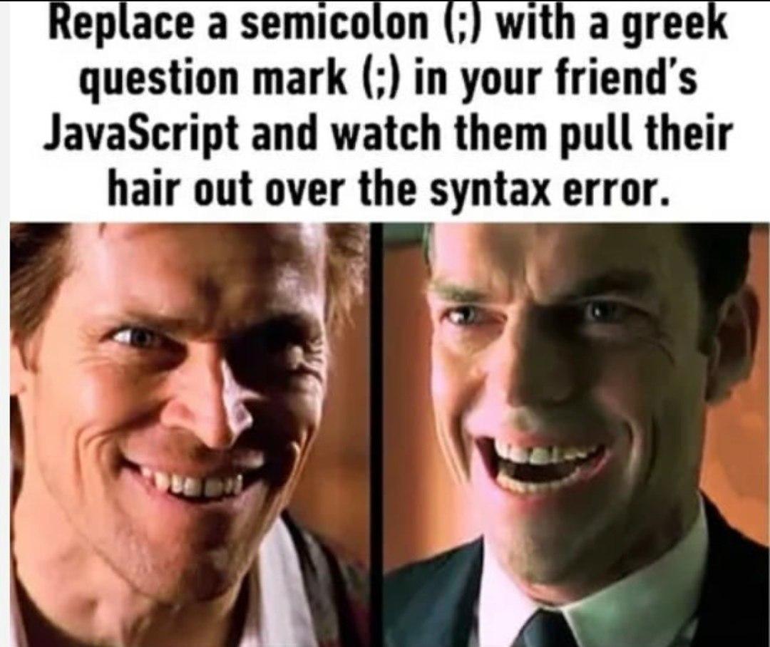 Replace semicolon